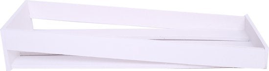 Caisse de rangement en bois pour disques vinyles LP - 75 à 100 pièces - blanc