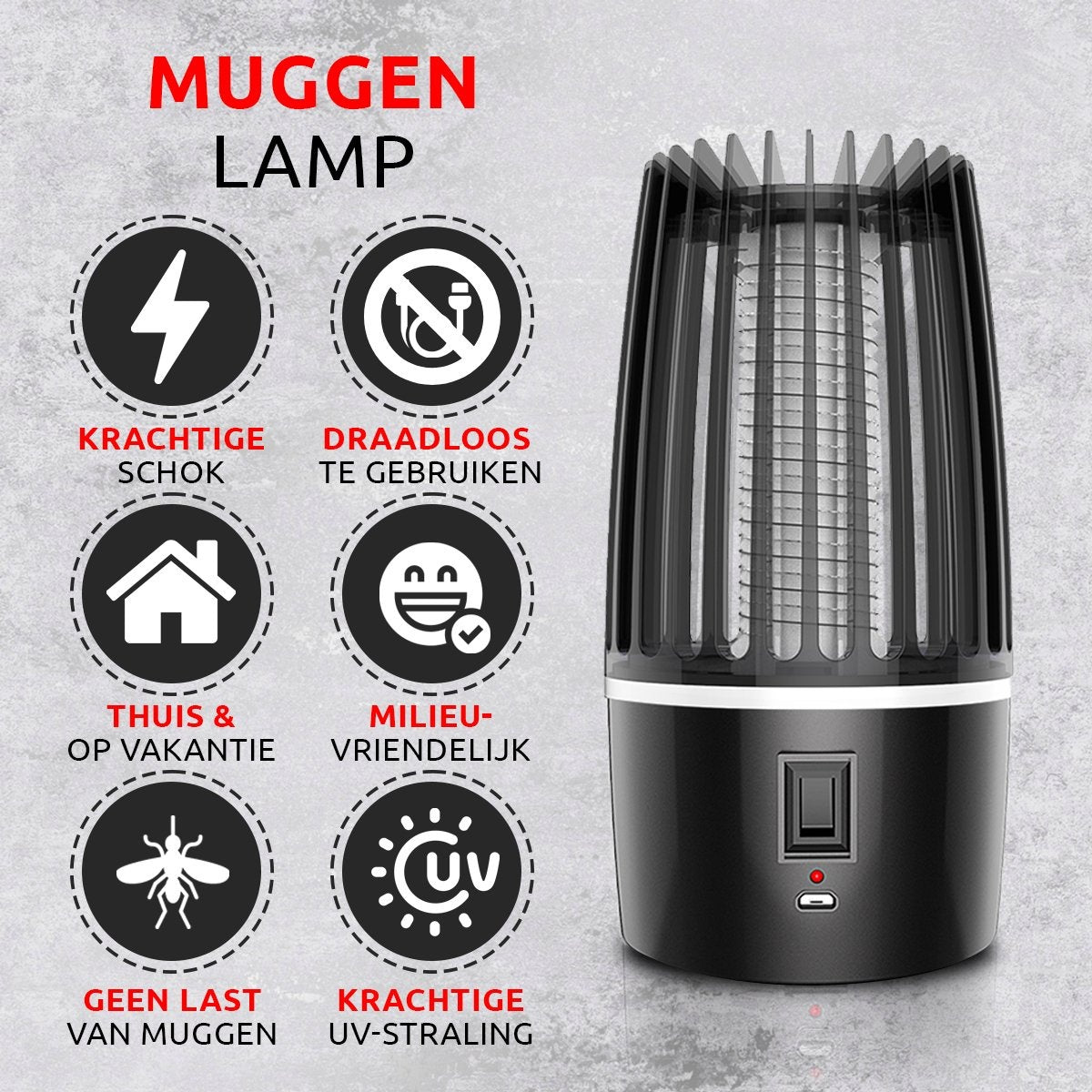 Lampe anti-moustique professionnelle AyeSense 2 en 1 - Sans fil et rechargeable - Batterie intégrée 4000mAh - Attrape-moustiques - Lampe anti-insectes - Lampe anti-moustiques UV
