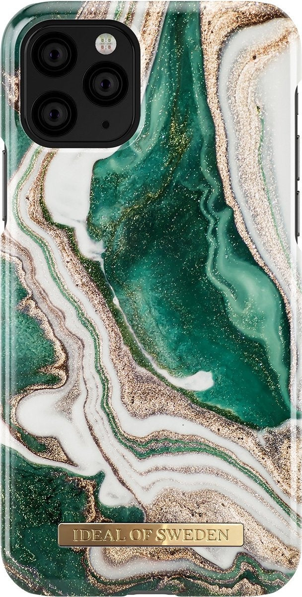 iDeal of Sweden iPhone 11 Pro Coque arrière - Golden Jade Marble