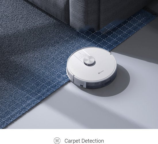 EZVIZ RE4 Plus - Robot aspirateur avec fonction de lavage, puissance d'aspiration de 4 000 Pa, station de vidage automatique, navigation et évitement d'obstacles - Compatible avec Google Assistant et Alexa - Noir