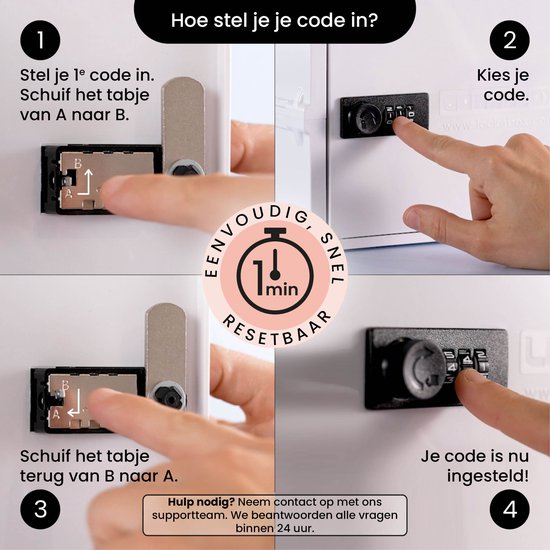 Lockabox Mini™ Boîte de rangement avec serrure numérotée - Armoire à pharmacie verrouillable - Coffre-fort en polycarbonate - Résistant au réfrigérateur et au congélateur - 3 litres - 22.3 x 15.4 x 12 cm