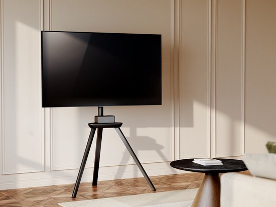 VDD TV Stand - Floor Stand - Studio Tripod - Easel Design - Jusqu'à 65 pouces - Noir
