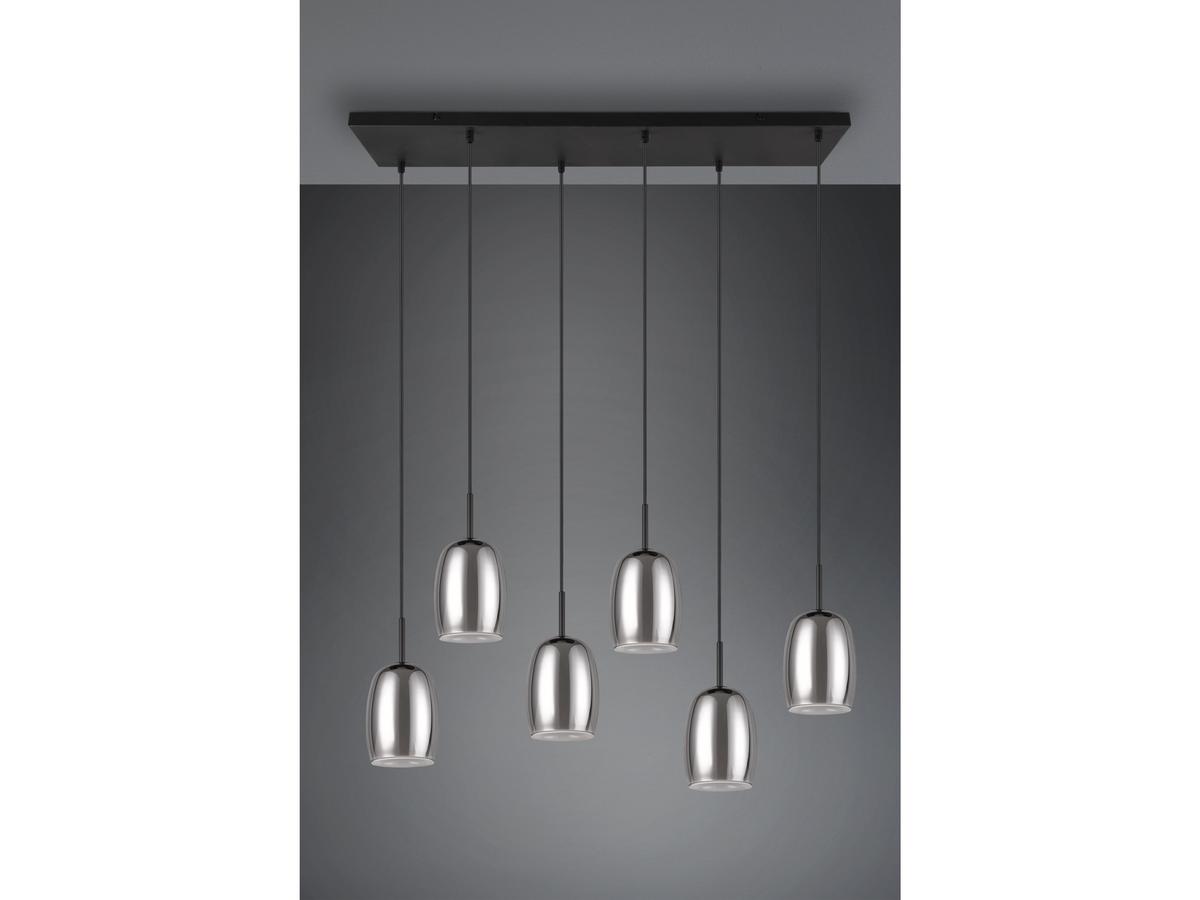 Suspension Trio Select Barret - 6 douilles E14 - Noir - 60 cm de diamètre