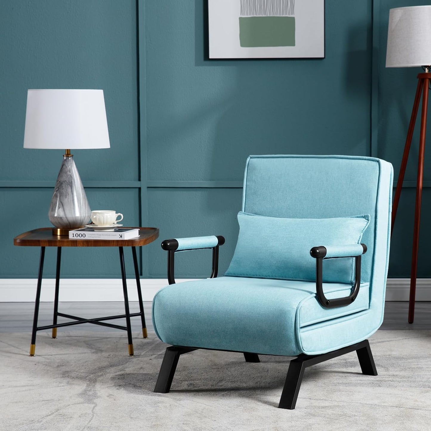 Fauteuil-lit 3-en-1 WOLTU - Lit d'appoint - Bleu - 65 x 75 x 78 cm