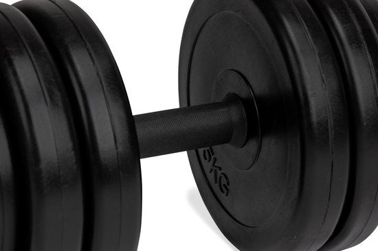 VirtuFit Adjustable Dumbbell Set - Poids d'haltères - 2 haltères en vinyle 14kg - 28kg