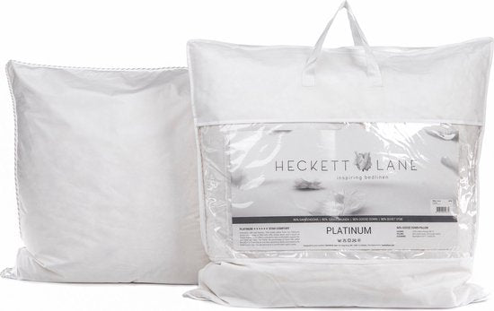 Oreiller Heckettlane - Oreiller de sommeil avec plumes et duvet - Oreiller froid - 60x70 cm - Pour les dormeurs sur le dos, sur le côté et sur le ventre - 1 pièce