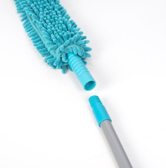 Kit de nettoyage Alpina - 7 pièces - Microfibre - Serpillère - Raclette à vitres - Racleur - Manche télescopique - Balai pliable