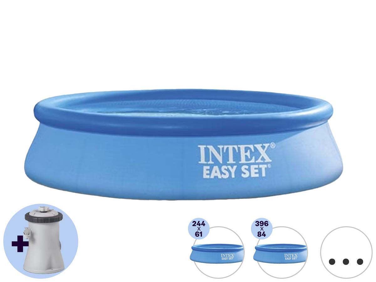 Piscine Intex Easy Set - Pompe de filtration incluse - Dimensions : 366 x 76 cm