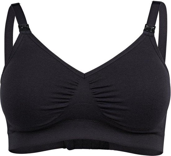 Soutien-gorge Medela Keep Cool Ultra - Soutien-gorge d'allaitement sans coutures - Soutien-gorge de grossesse avec 6 zones respirantes - Tissu Soft Touch – Confortable et offrant un bon maintien - Noir - Taille L