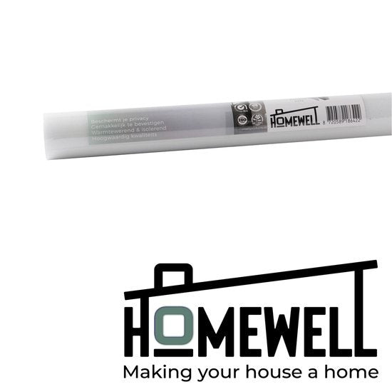 Homewell Film pour fenêtre HR++ 120x300cm - Protection solaire et isolation - Anti-éblouissement - Statique - Verre dépoli