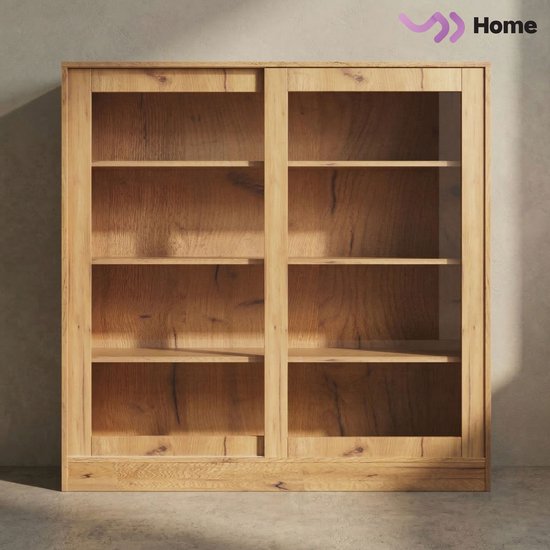 VDD Home - Vitrine en verre - Buffet - 120 x 120 x 37 - Bois