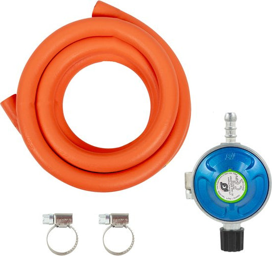 Bo-Camp - Kit de raccordement au gaz - Détendeur - Campingaz - Tuyau + collier de serrage