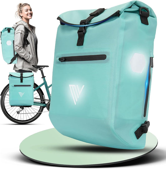 Sac de vélo MIVELO 3-en-1 20 litres - Aqua - Sac à bagages, sac à dos et sac à bandoulière