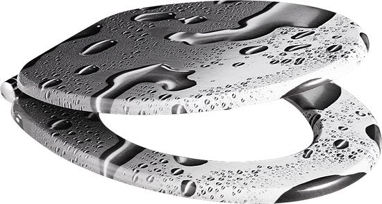 Abattant WC Gouttes d'eau - Sotf Close Antibacterial - MDF 150kg