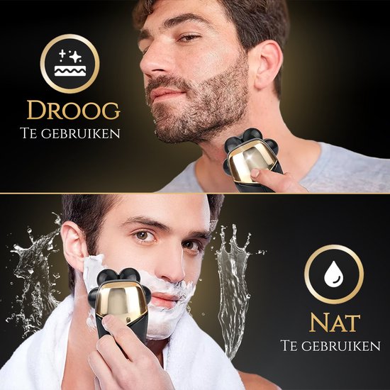 Wellshave 5 in 1 Shaver Men Deluxe - Tondeuse pour le visage et la tête - Rasoir humide et sec - Tondeuse pour le nez - Rasoir pour le crâne