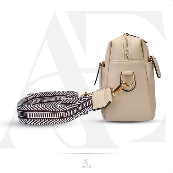 Aramae® - Sacoche pour femme - Sacoche pour femme - Sacoche pour femme - Sac à bandoulière - Sac pour téléphone - Beige mat