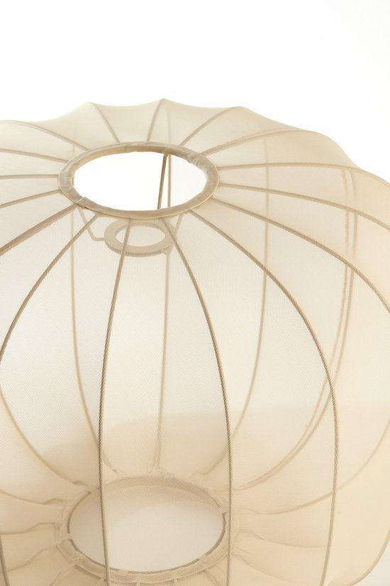 Light & Living - abat-jour - Plumeria - beige - tissu - Ø 50 cm - E27 - 2981627