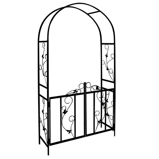 Arche de rose de Deuba avec porte 115 x 37 x 225 cm