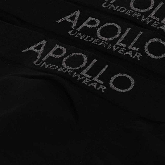 Slip homme Apollo - 3 packs - taille XXL - noir uni