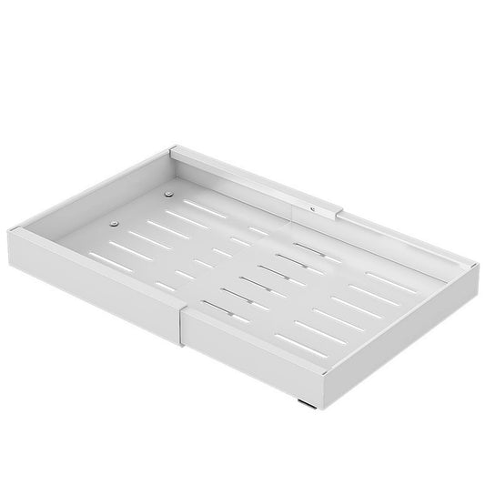 VIVREAL Tiroir de rangement coulissant blanc 42–68 cm – Grand panier de cuisine coulissant – Sans perçage – Capacité de charge de 33 lb – S42W