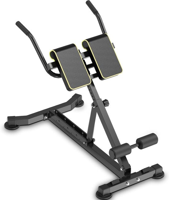DH FitLife 5-in-1 Chaise romaine en hyperextension pour l'entraînement des abdominaux et des lombaires, réglable jusqu'à 150 kg, banc multifonction pour les curls et les haltères