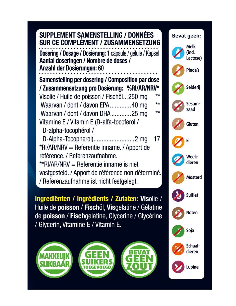Lucovitaal Huile de poisson Oméga-3 Mini-gélules molles - 60 gélules