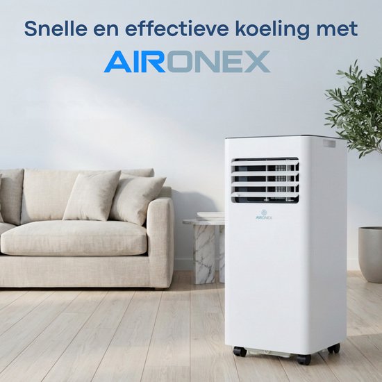 Climatiseur mobile Aironex 7000 BTU – Application et télécommande – Silencieux et compact – Climatiseur mobile avec joint de fenêtre – Climatiseur mobile pour chambre, salon, bureau
