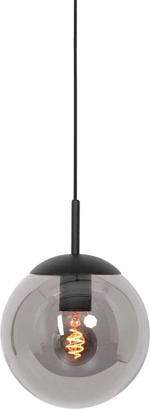 Steinhauer - lampe suspendue - Bollique - noir - verre métal - Ø 20cm - E27 - 3496ZW