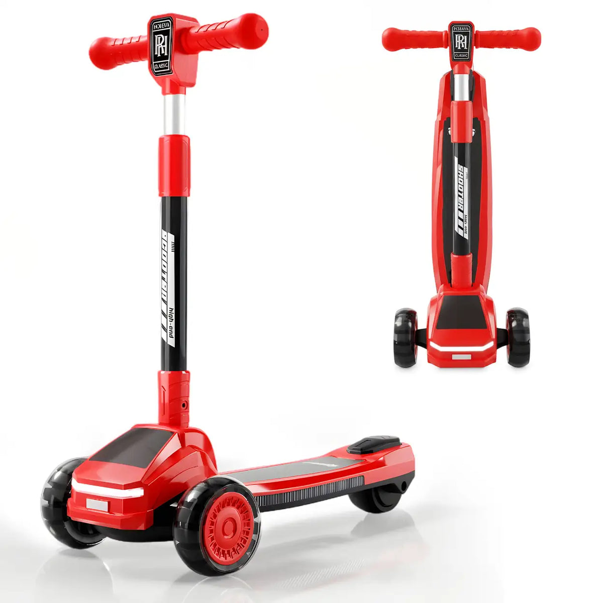 Trois-roues pour enfants Neuleb avec roues lumineuses - Guidon réglable
