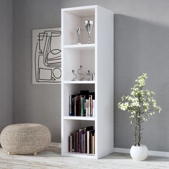 Bibliothèque Skylar 30x30x106cm blanc