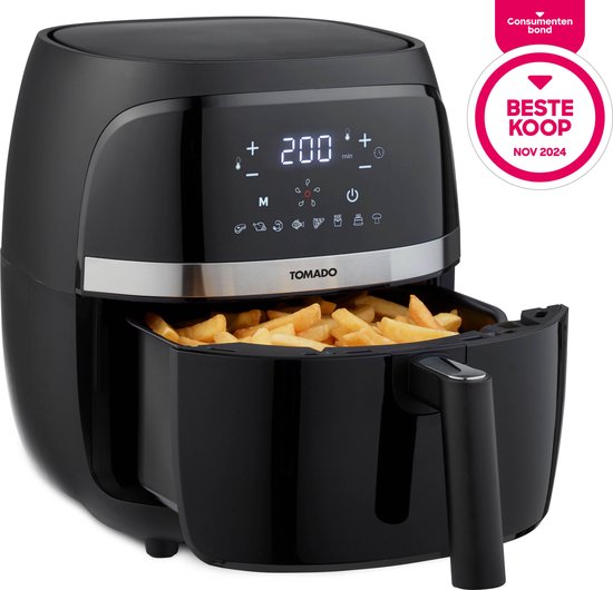 Tomado TAF3202B - Friteuse - Friteuse à air chaud - Capacité 3,2 litres - Affichage digital - 500g de frites - Sans PFAS - Best Buy - Aug & Nov 2024