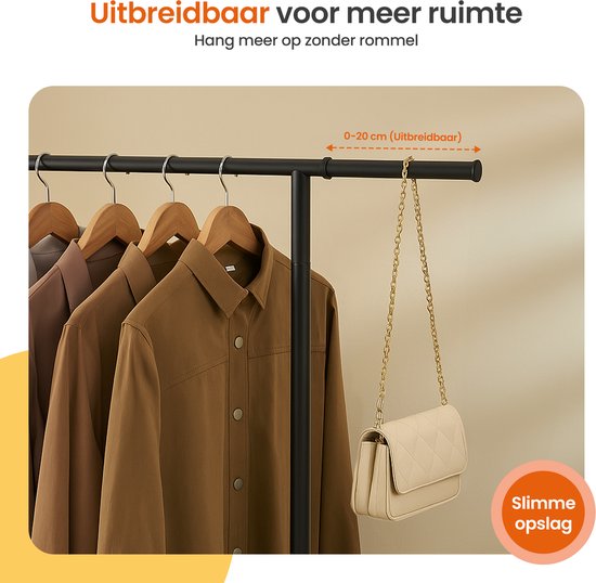 Goliving étendoir à linge sur roulettes XL - étendoir à linge extensible 112-150 cm - capacité de charge de 130 kg - étendoir à linge robuste - métal - noir