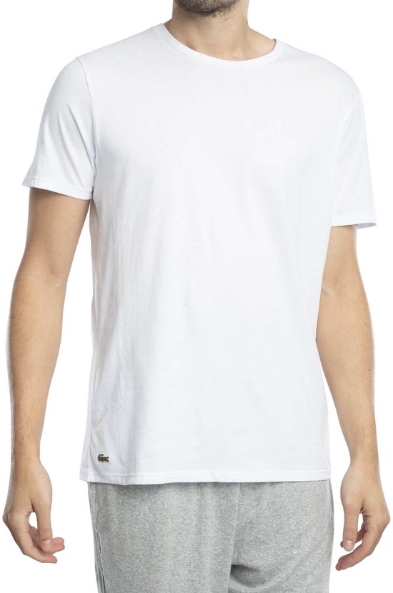 T-shirt rond 100% coton Lacoste Hommes Blanc (3 pièces) - Taille M
