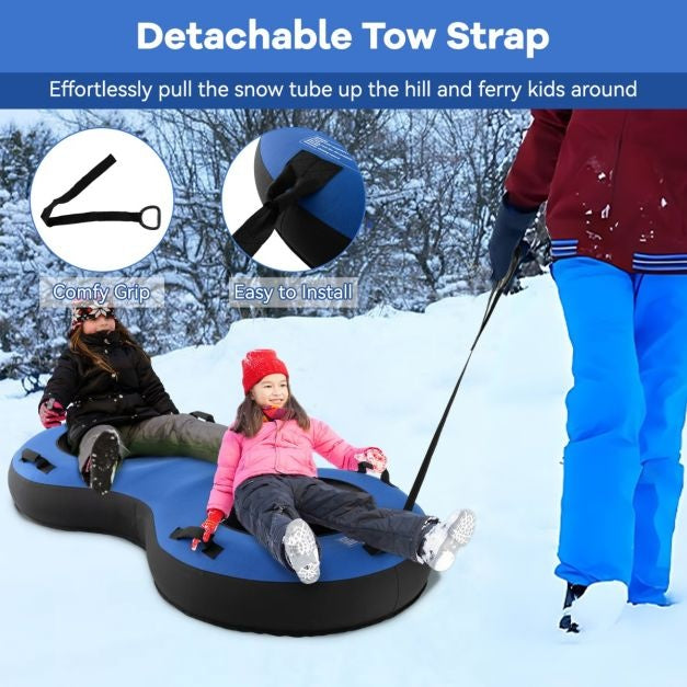 Coast 2-Seater Snow Sleigh - 200 cm - Avec cordon de serrage - Bleu