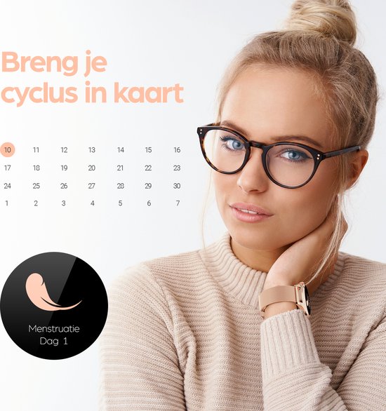 Actyve Smartwatch Femme Or Rose - Apple & Android - Ecran tactile complet