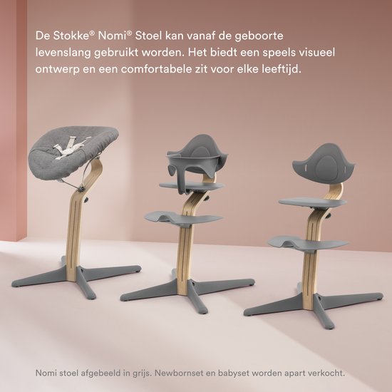 Chaise Stokke Nomi, noyer / noir - Favorise une posture assise active - Réglable sans outils - Comprend un repose-pieds stable et des roulettes anti-basculement - Supporte jusqu’à 150 kg