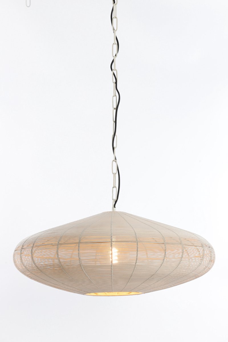 Light & Living Lampe suspendue Bahoto 60cm - Crème mate - Ø60 x H23 cm