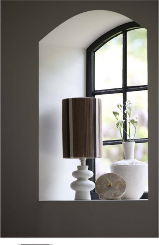 Light & Living Abat-jour Medan - Marron foncé - Ø20cm - Moderne