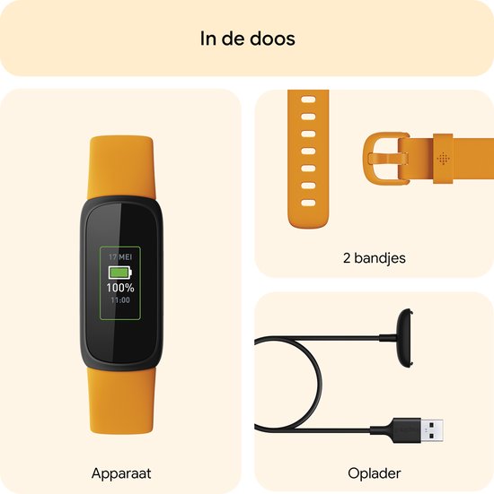 Fitbit Inspire 3 - Bracelet d'activité - montre avec podomètre - Jaune