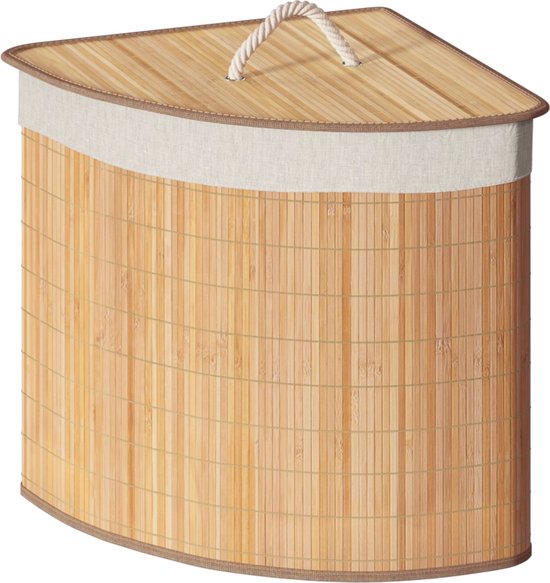 Panier à linge d'angle en bambou 48 litres - Laundry Basket Corner