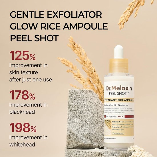 Dr. Melaxin - Peel Shot Exfoliant Ampoule au riz blanc - 80 ml