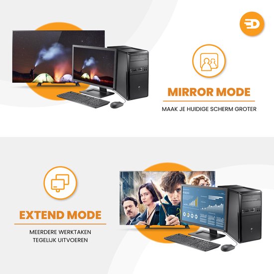 Drivv. Câble Premium Displayport vers HDMI - 4K 30hz - Nylon - 2 mètres - Gris