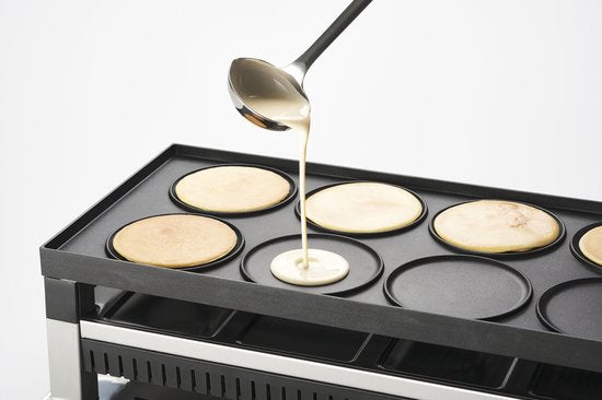 Solis Raclette & Pizza Grill - Set à raclette pour 8 personnes - Raclette Gourmet Set - Gril de table avec 4 fonctions différentes