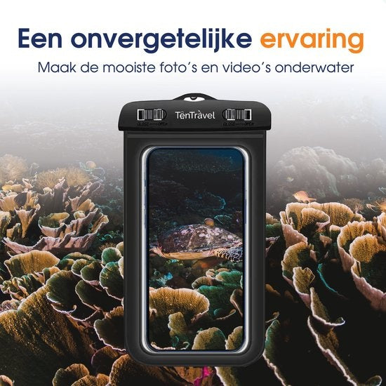 TenTravel Waterproof Phone Case - 1 Piece - Underwater Phone Case - Floating Phone Pouch - Convient à tous les Smartphones - Avec Neck Strap