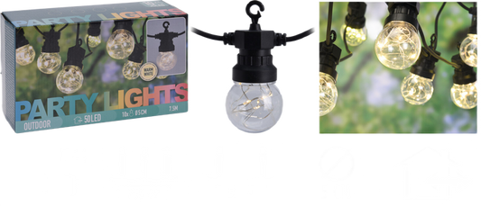 Guirlande lumineuse festive ProGarden 7,5 m, 50 micro-LED, éclairage d'extérieur EDCB60022