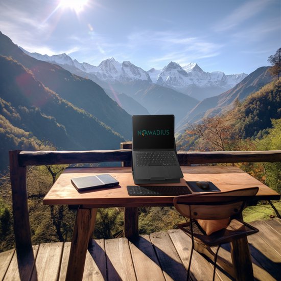 Nomadius 2-in-1 Mouse Pad - Tapis de souris avec revêtement antidérapant - Nettoyeur d'écran - Pliable, portable, multi-usages - Tapis de souris - Idéal pour les déplacements et comme lingette de nettoyage d'écran - Tapis de souris - Tapis de souris - Acc
