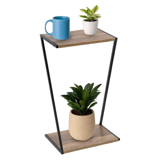 Étagère à plantes Relaxwonen – Modèle Genu – En forme de Z – Moderne et peu encombrante