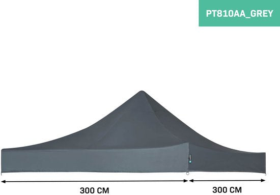 VONROC Bâche de toit - Pour tente de réception Premium PT501XX - Imperméable - Protection UV 50+ - Gris