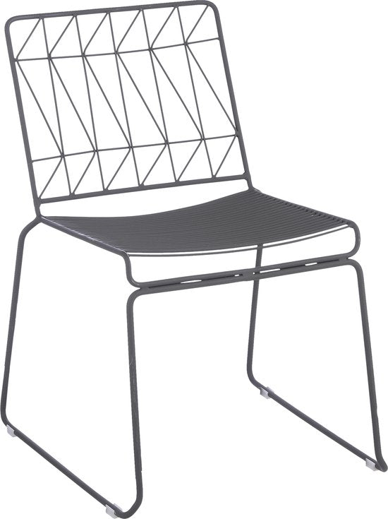 Mica Decorations Chaise de jardin Bueno - L53 x L55 x H77 cm - Gris