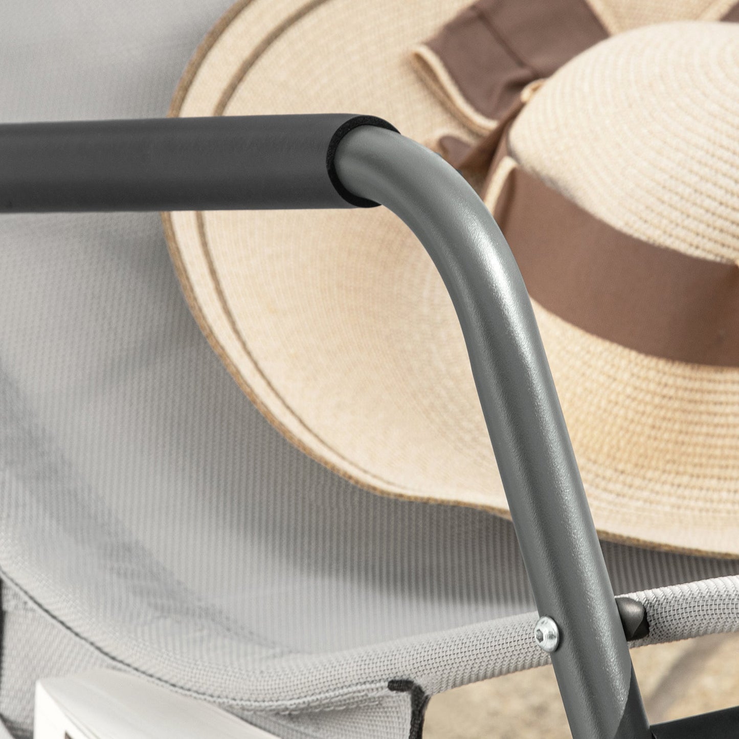 SoBuy Rocking Chair - avec Side Bag - max 120kg - 145x84x57cm